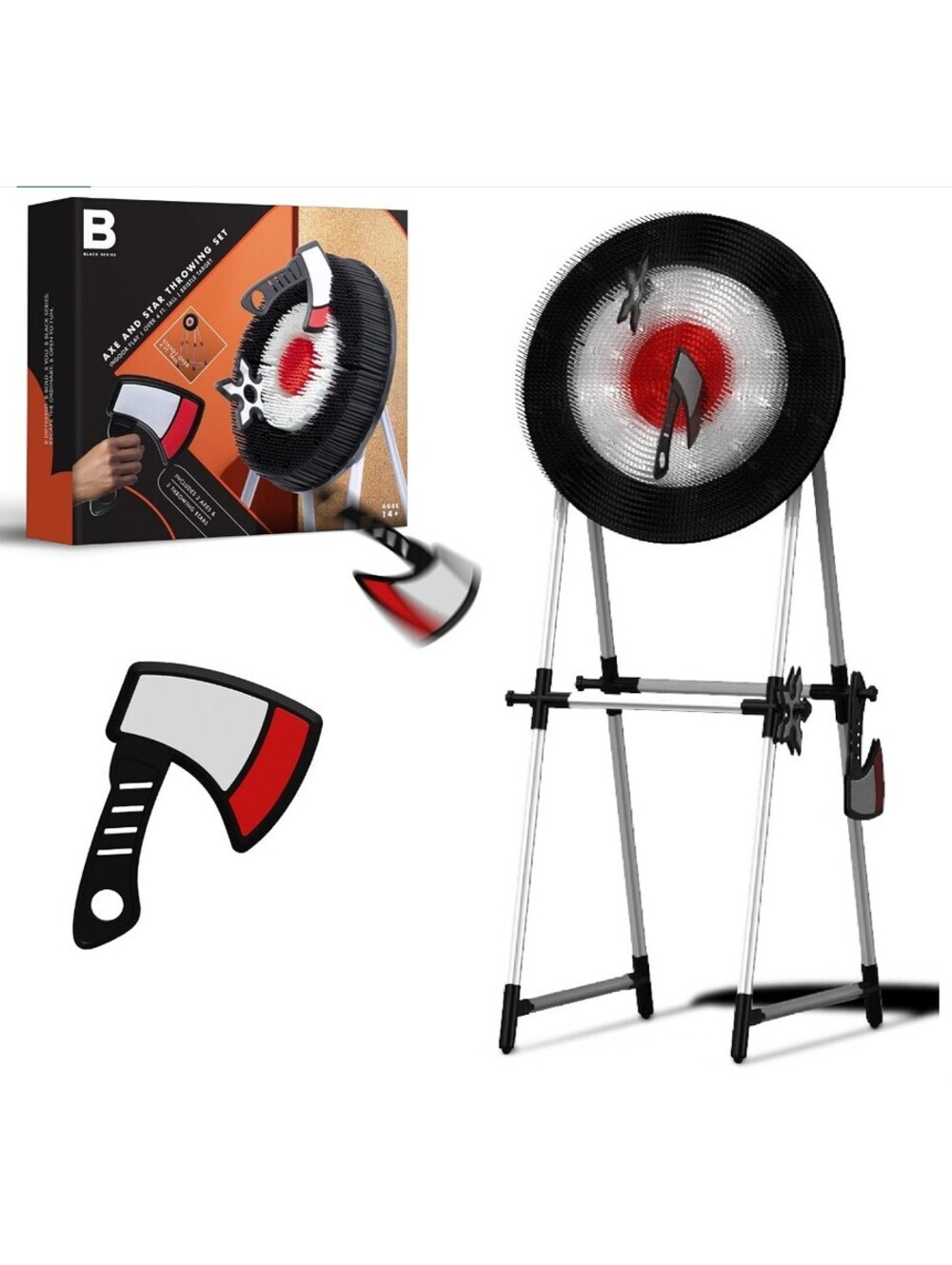 Black Series | Ages 14+ | Axe and Star Throwing Target Set